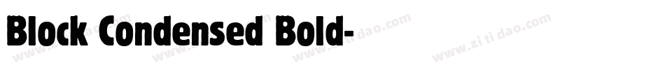 Block Condensed Bold字体转换